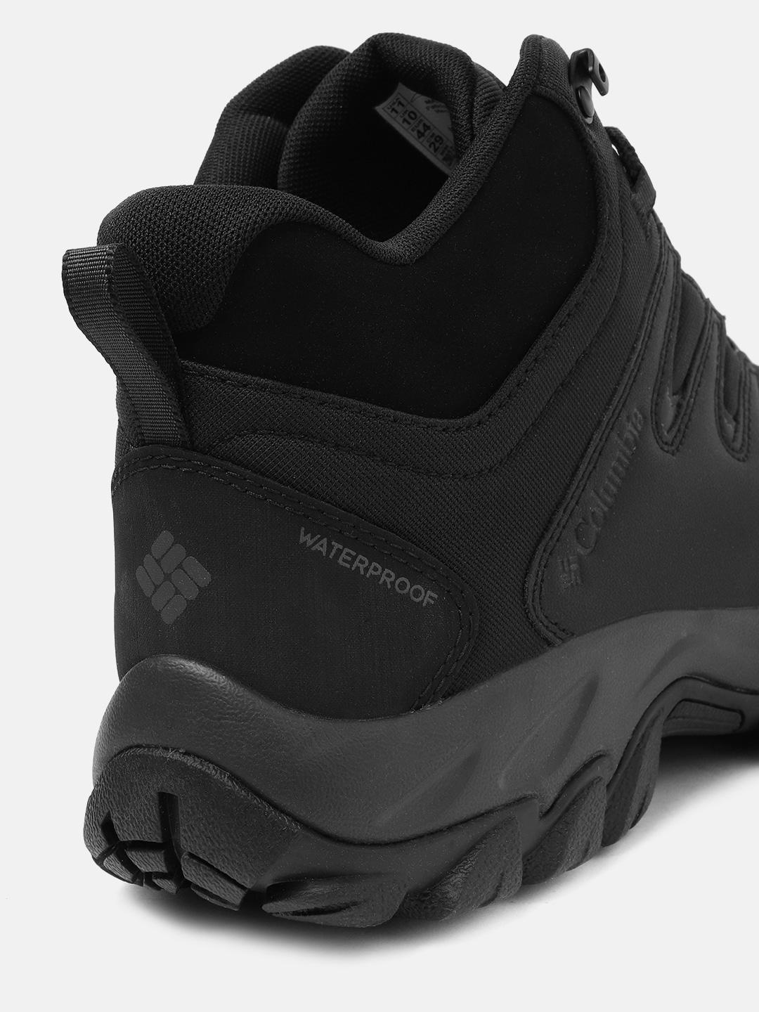 Columbia Men Black BUXTON PEAK MID II Water Resistant Shoes