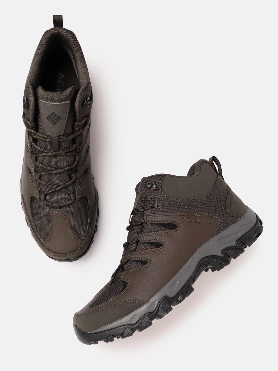 Columbia Men Brown BUXTON PEAK MID II Water Resistant Shoes
