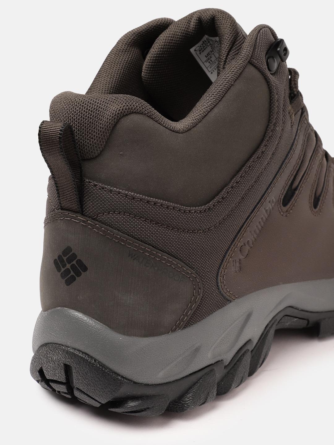 Columbia Men Brown BUXTON PEAK MID II Water Resistant Shoes