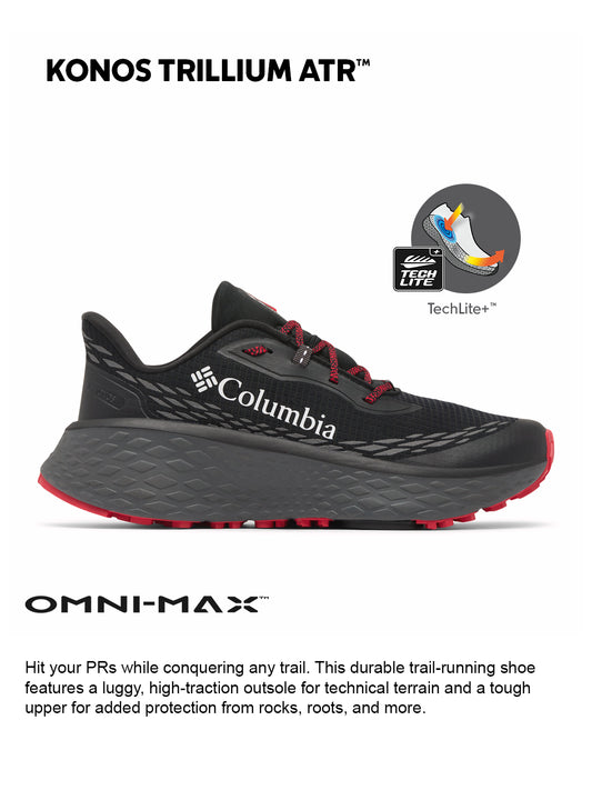 Columbia Men Black OmniMax Konos Trillium ATR Trail Running Shoes