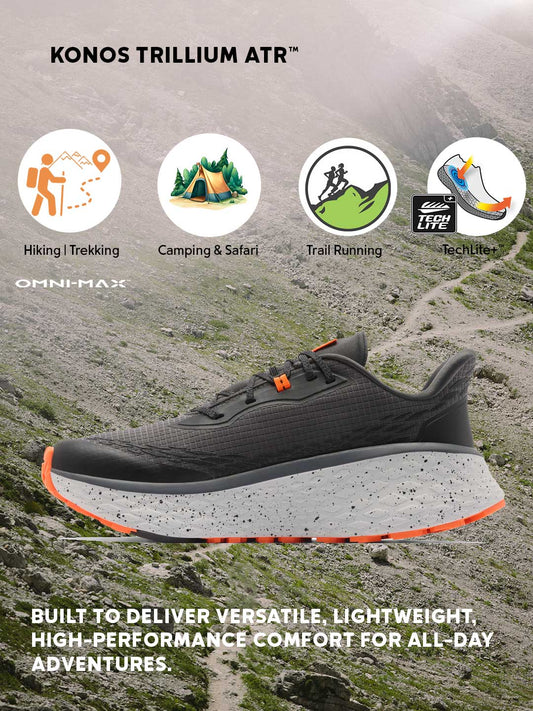 Columbia Men Dark Grey Omni-Max Konos Trillium ATR Trail Running Shoes
