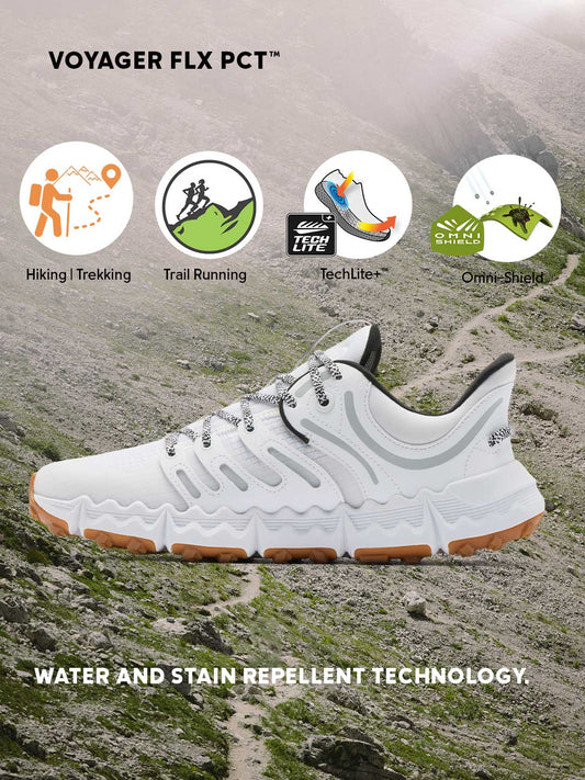 Columbia Men White Omni-Shield Voyager FLX PCT Trail Running Shoes