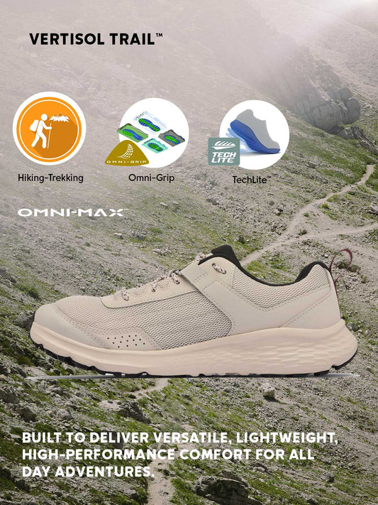 Columbia Men Beige Omni-Grip Vertisol Trail Hiking & Trekking Shoes
