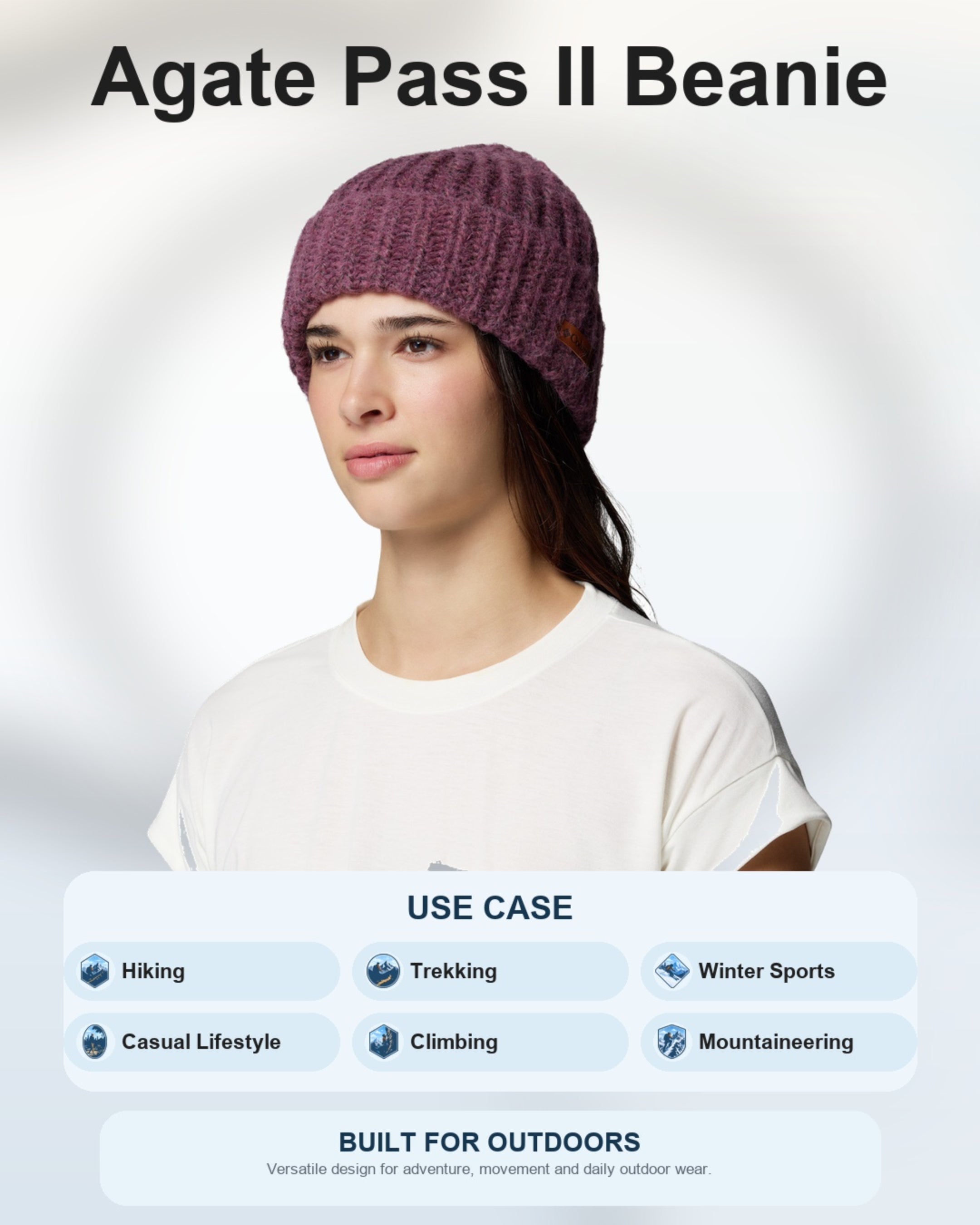 Columbia Women Purple Agate Pass II Beanie