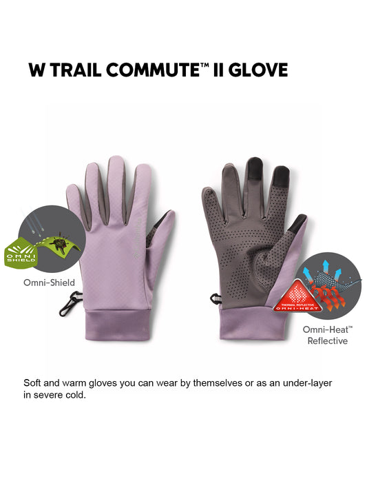 Columbia Women Purple Omni-Heat Inifnity W Trail Commute II Gloves