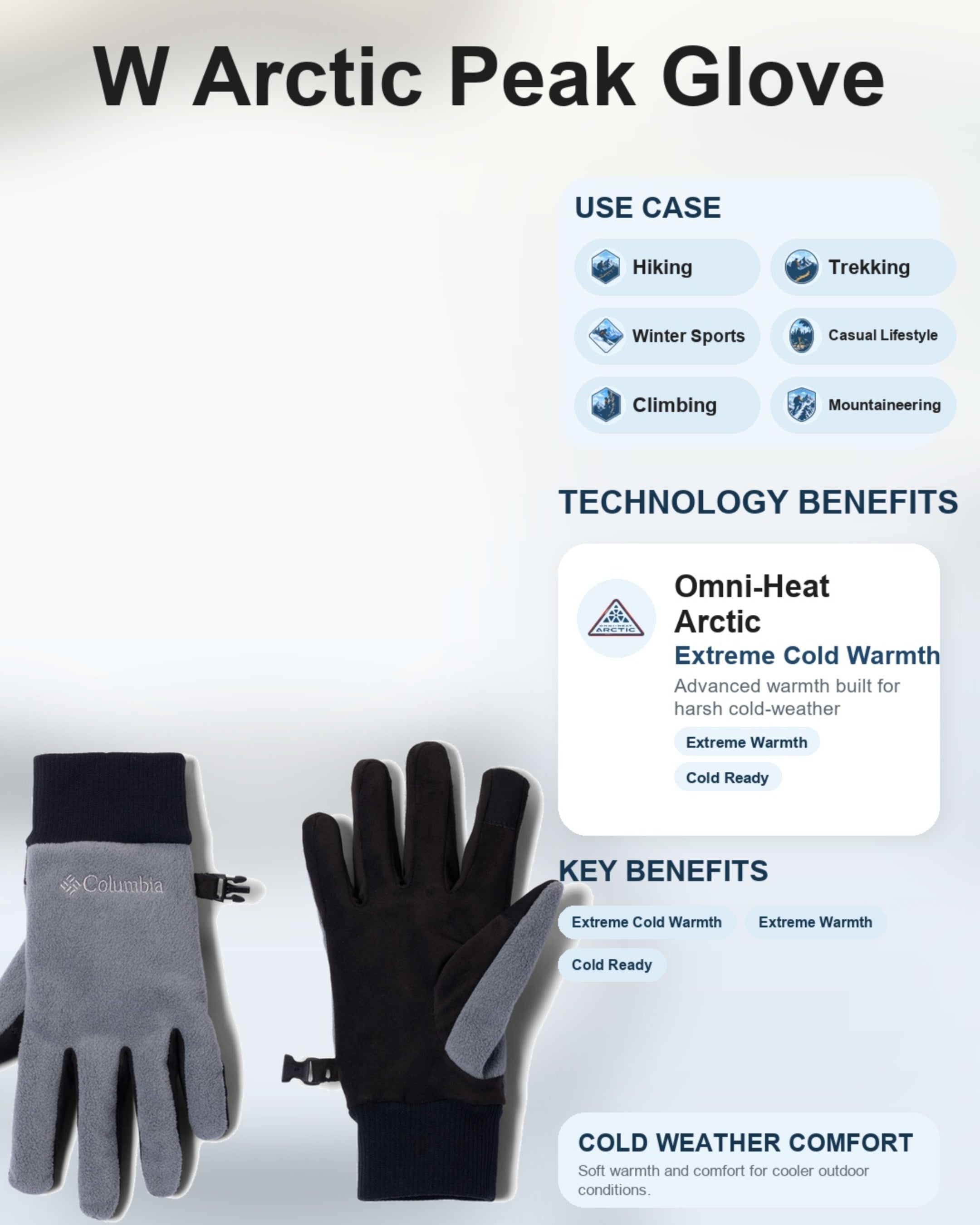Columbia Women Green Omni-Heat Arctic W Arctic Peak Gloves