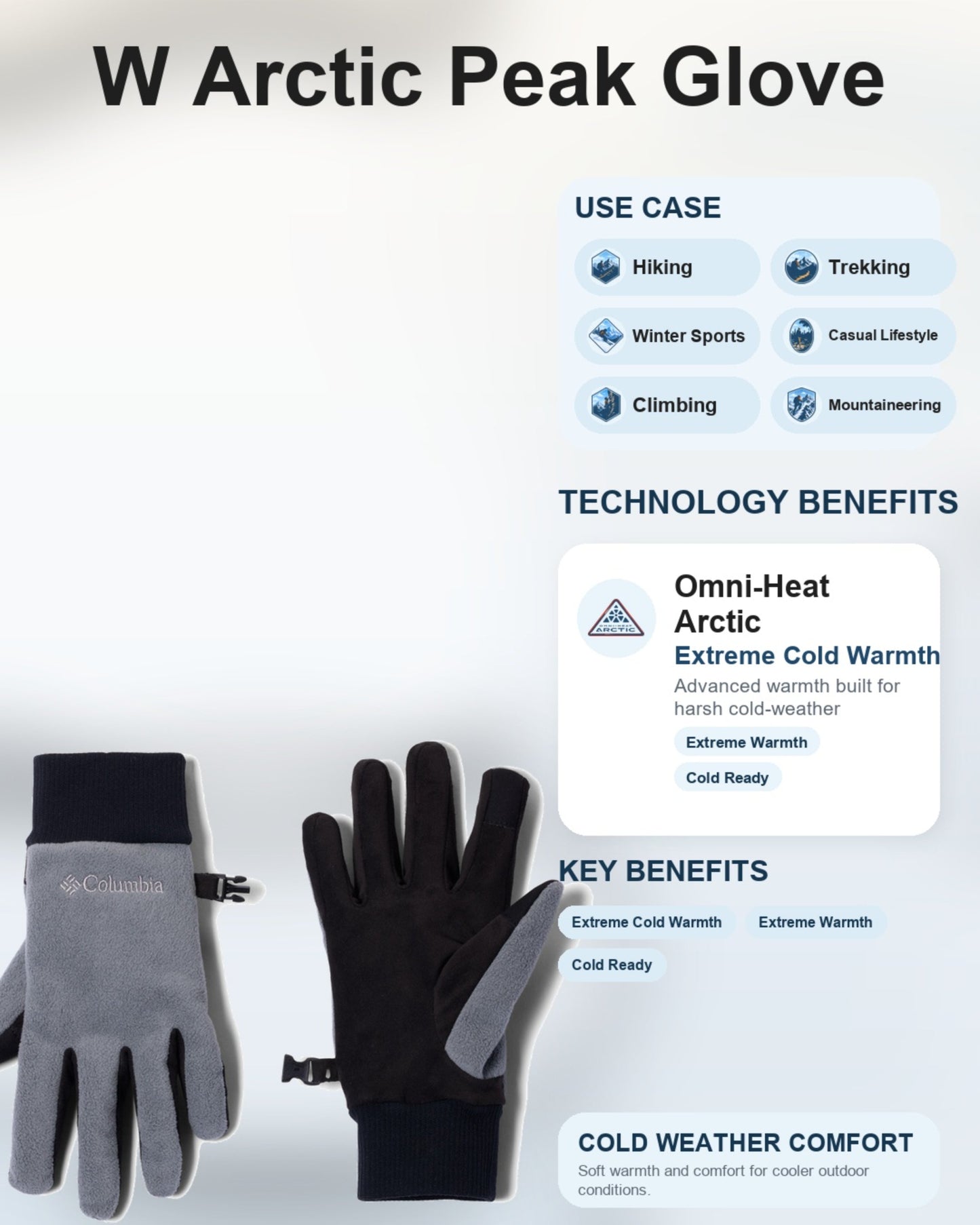 Columbia Women Green Omni-Heat Arctic W Arctic Peak Gloves