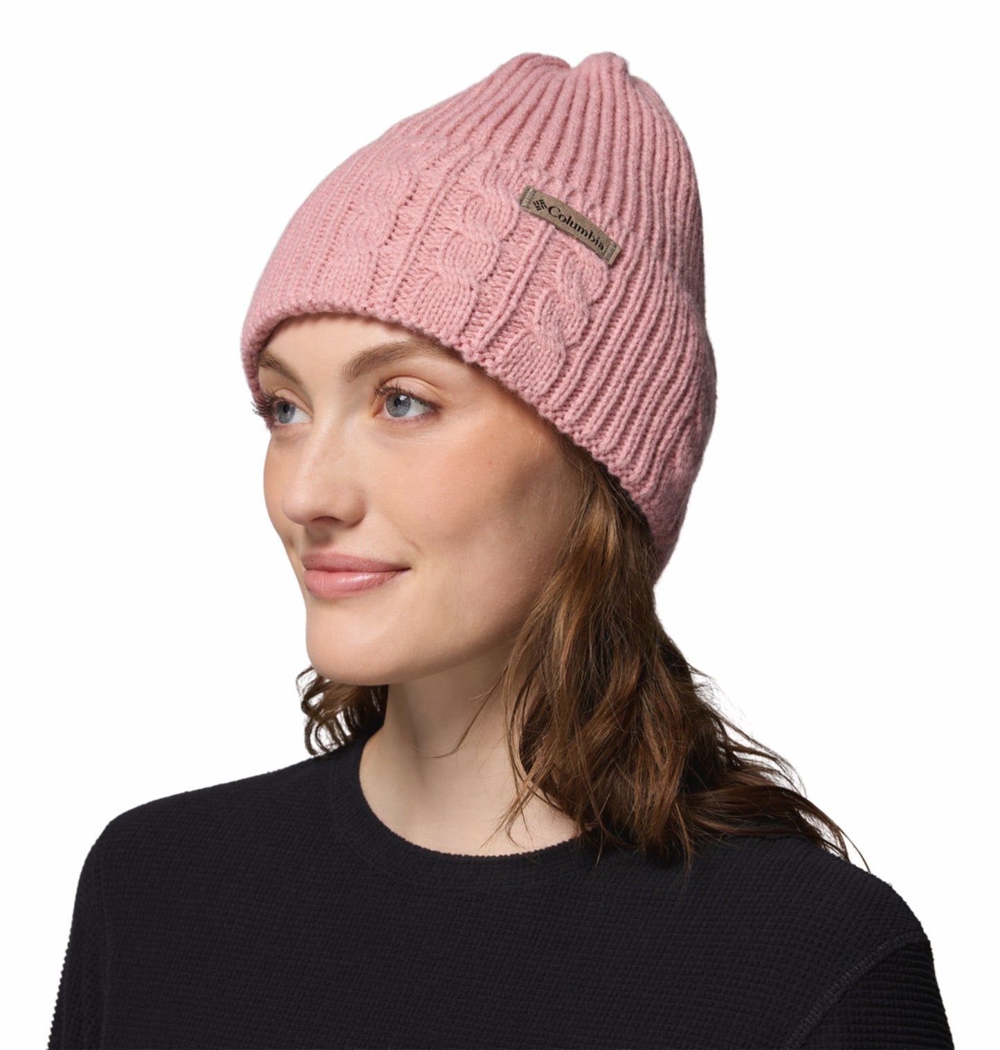 Columbia Womens Peach  Agate Pass Cable Knit Beanie