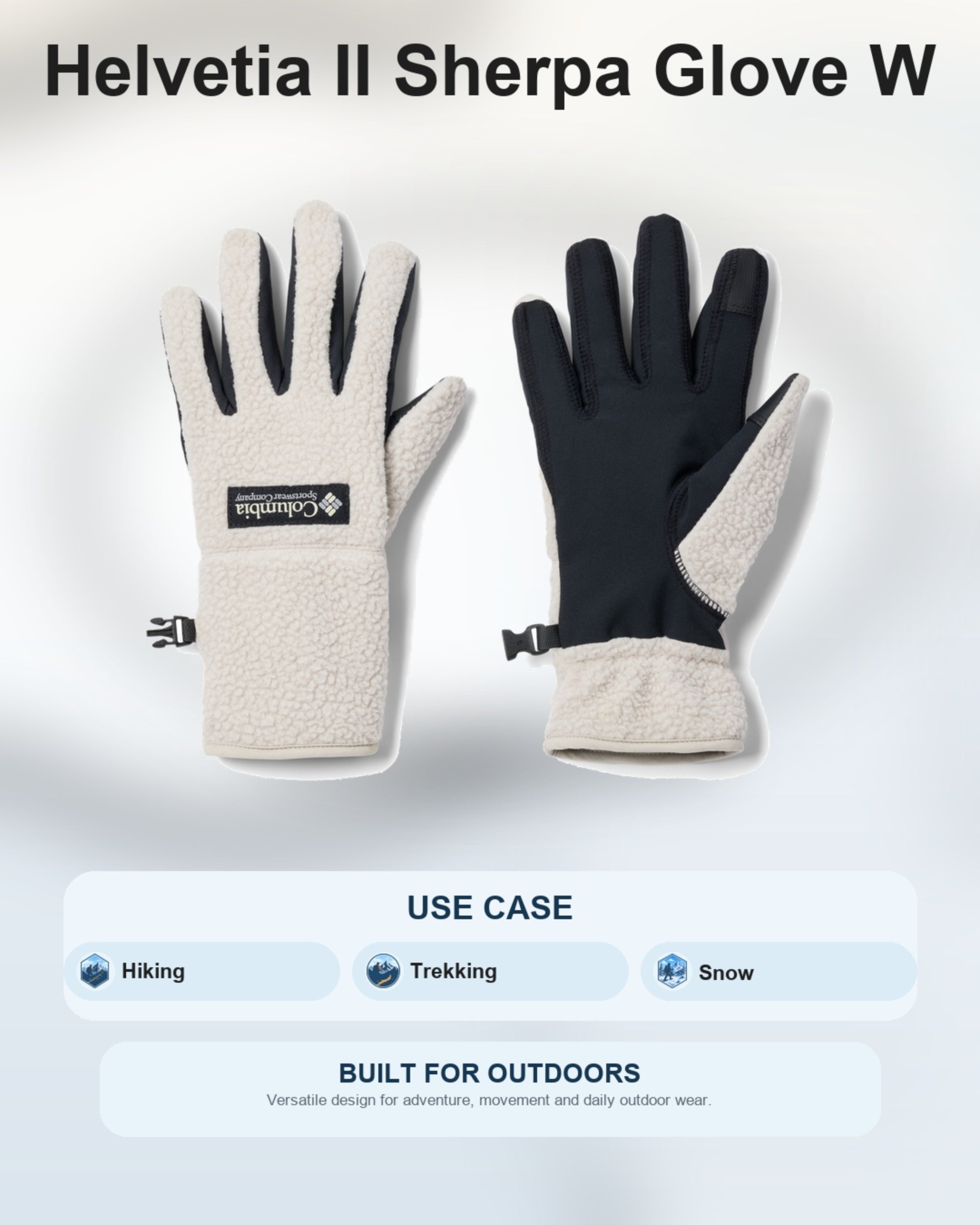 Columbia Women Beige Helvetia II Sherpa Gloves W
