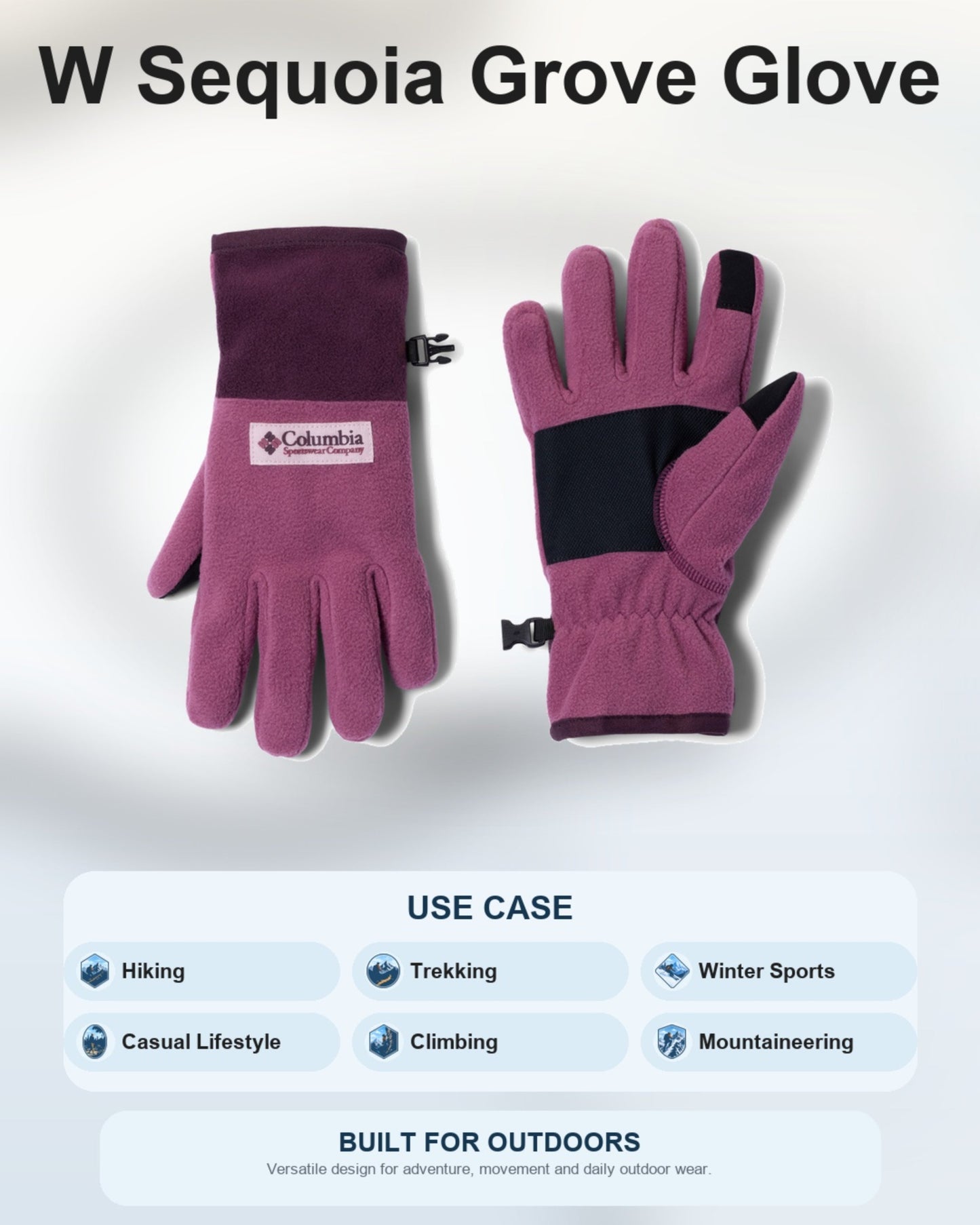 Columbia Women Purple W Sequoia Grove Gloves