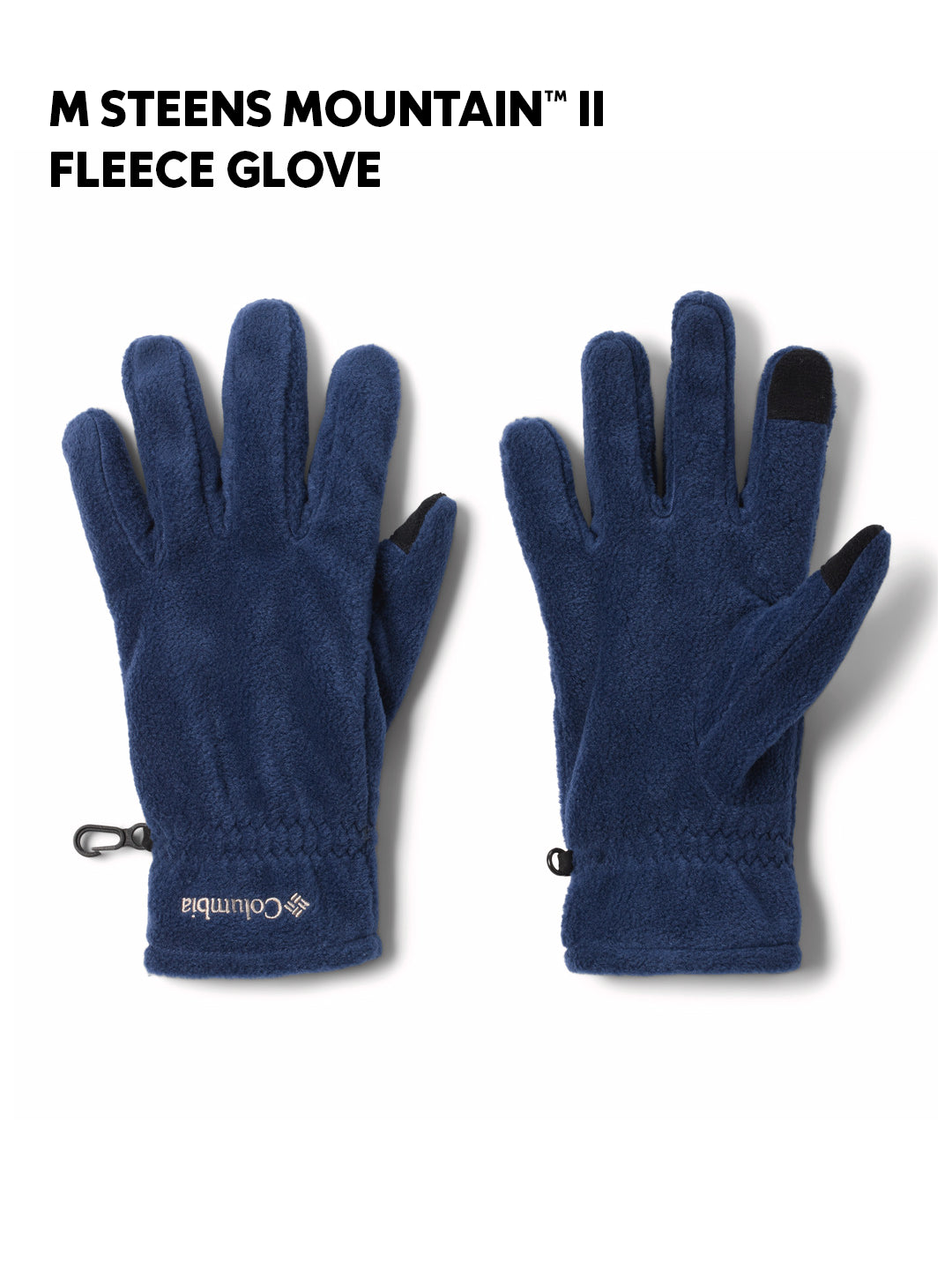 Columbia Men Navy Blue M Steens Mountain II Fleece Gloves