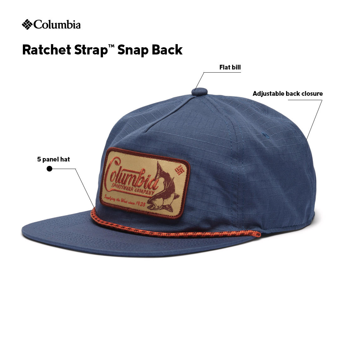 Columbia Unisex Navy Blue Ratchet Strap Snap Back Cap
