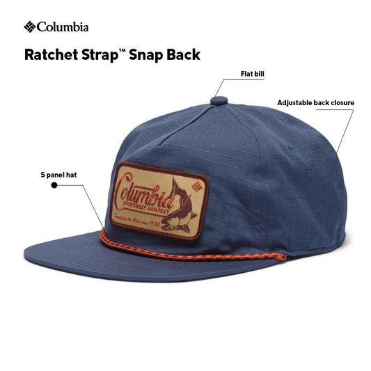 Columbia Unisex Navy Blue Ratchet Strap Snap Back Cap
