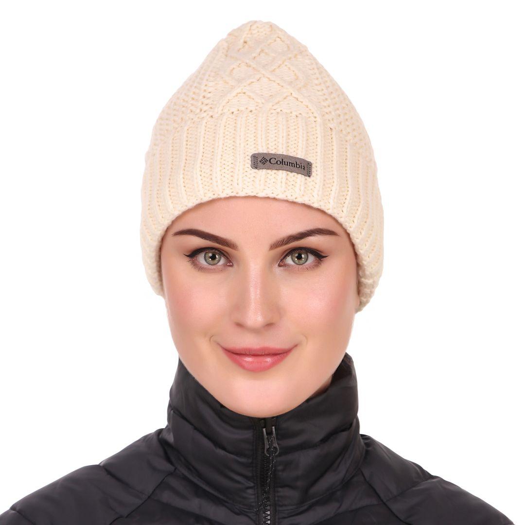 Columbia Unisex White Cabled Cutie Beanie II