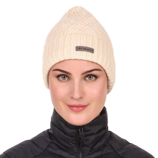Columbia Unisex White Cabled Cutie Beanie II