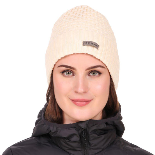 Columbia Unisex White Hideaway Haven Cabled Beanie