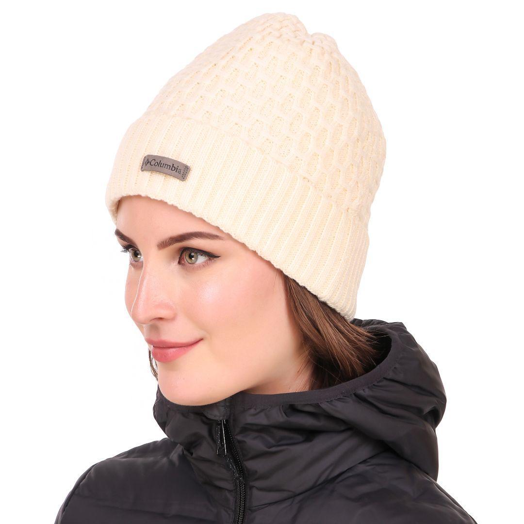 Columbia Unisex White Hideaway Haven Cabled Beanie