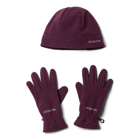 Columbia Unisex Maroon Fast Trek Hat and Glove Set