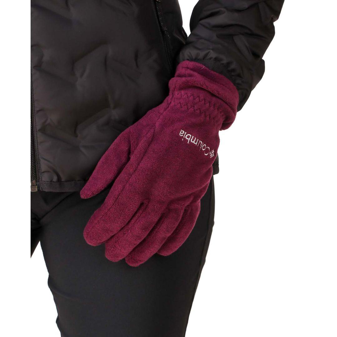 Columbia Unisex Maroon Fast Trek Hat and Glove Set