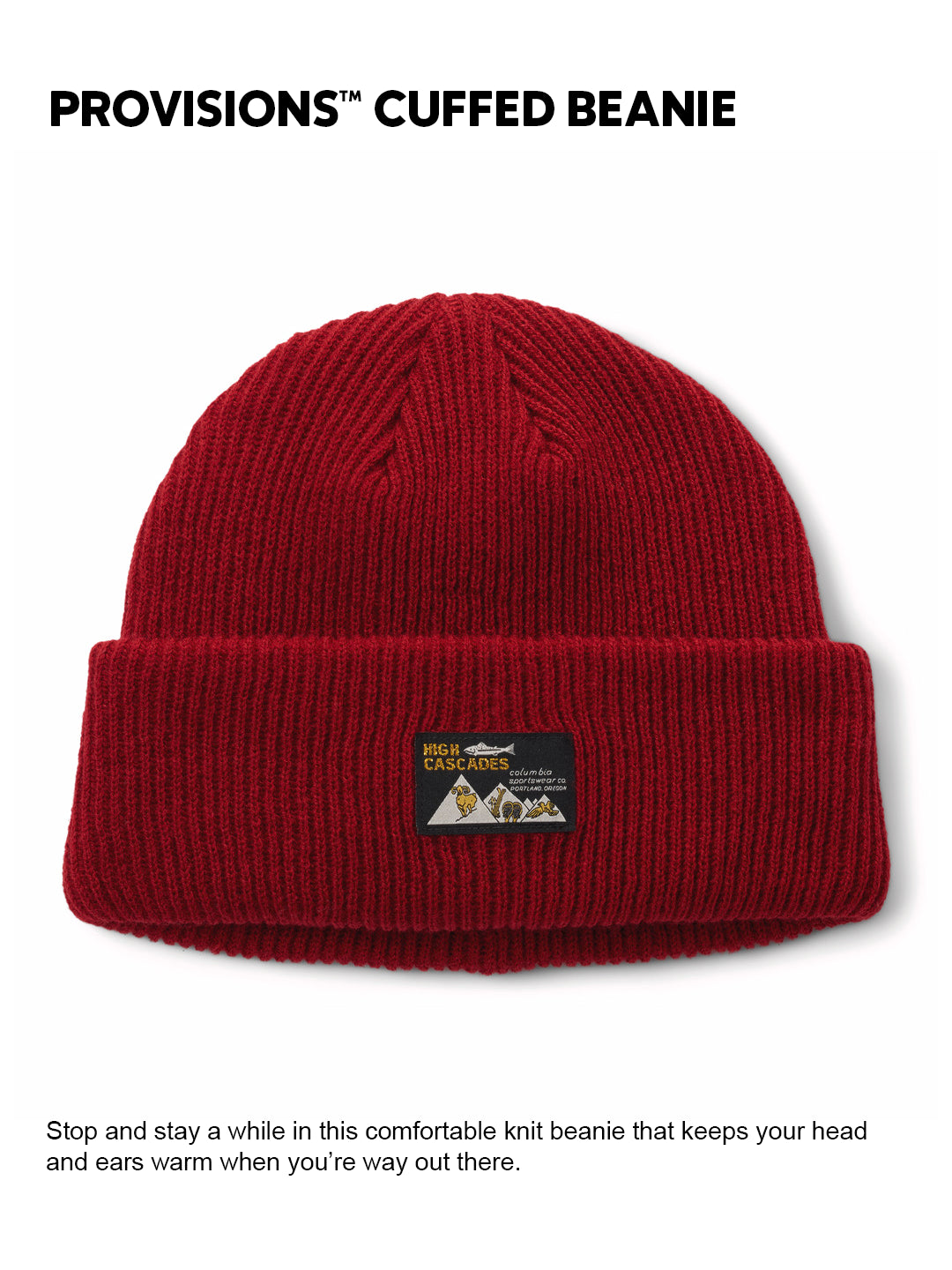 Columbia Unisex Red Provisions Cuffed Beanie