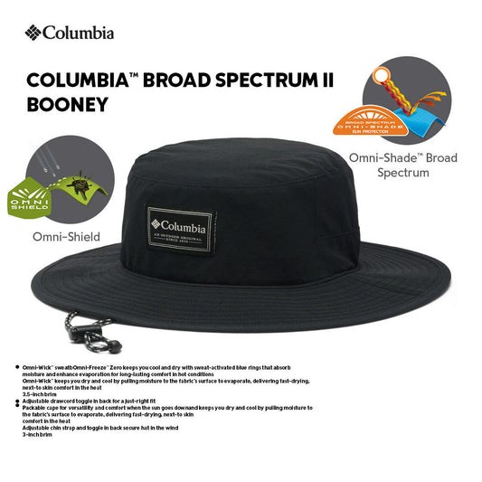 Columbia Unisex Black Omni-Shade Broad Spectrum II Booney Hat