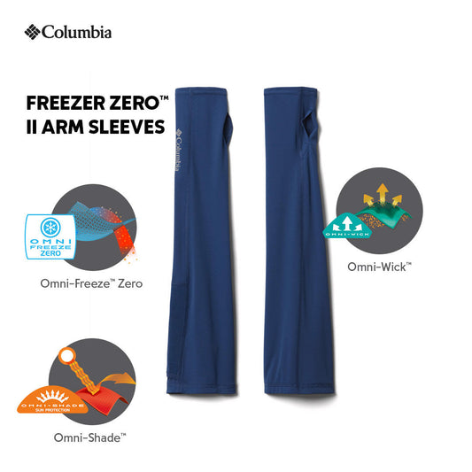 Columbia Unisex Blue Freezer Zero II Arm Sleeves