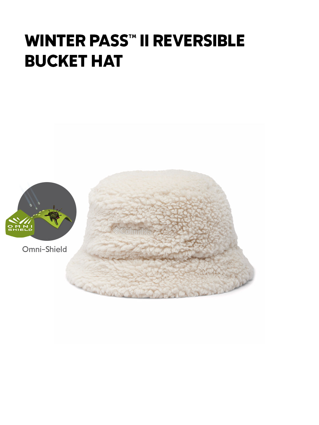 Columbia Unisex Beige Omni-Shield Winter Pass II Reversible Bucket Hat