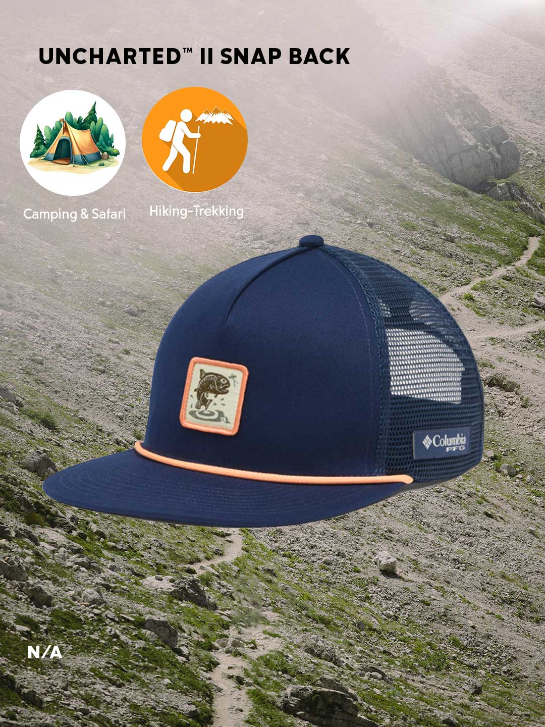 Columbia Unisex Navy Blue Uncharted II Snap Back Cap