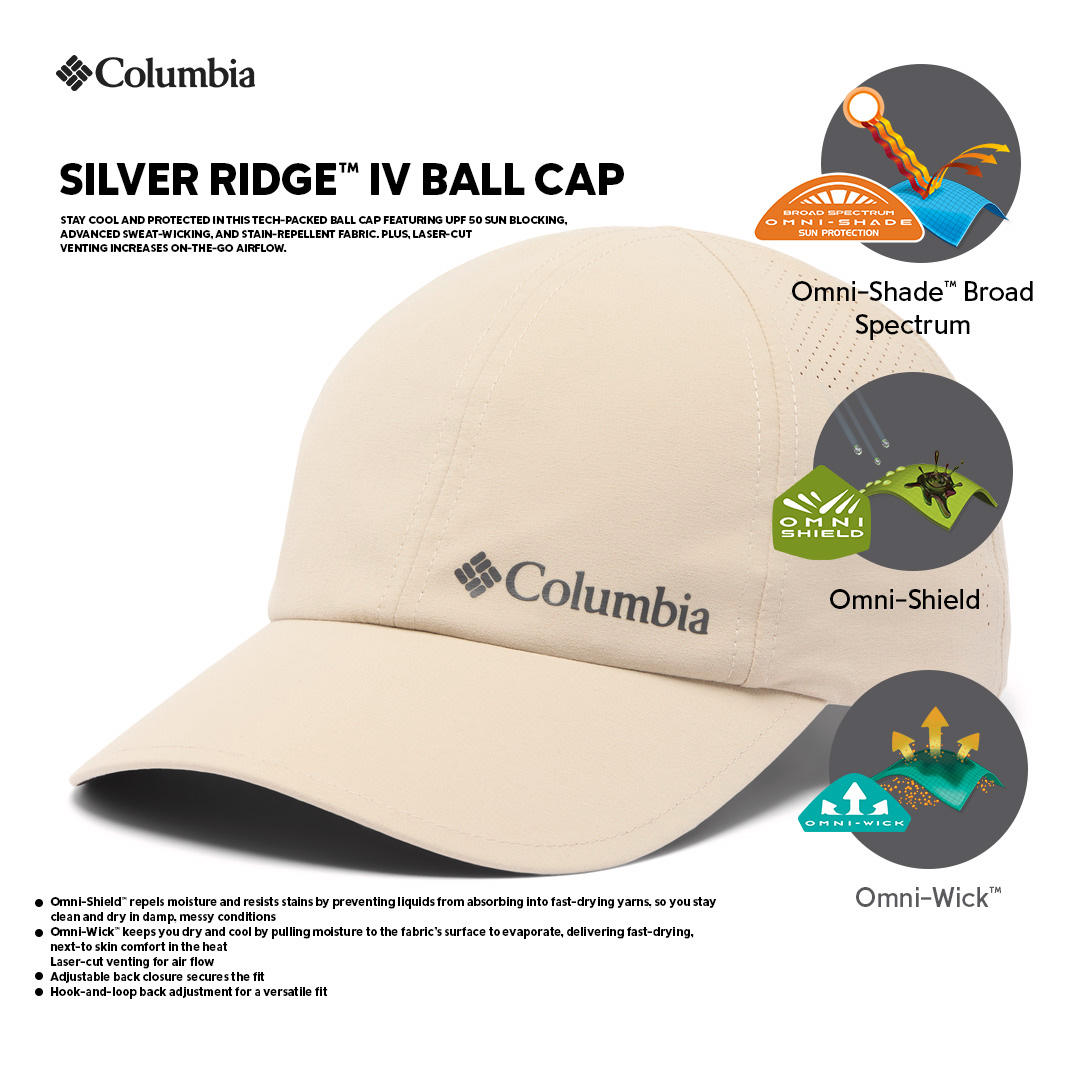 Columbia Unisex Beige Omni-Wick Silver Ridge IV Ball Cap