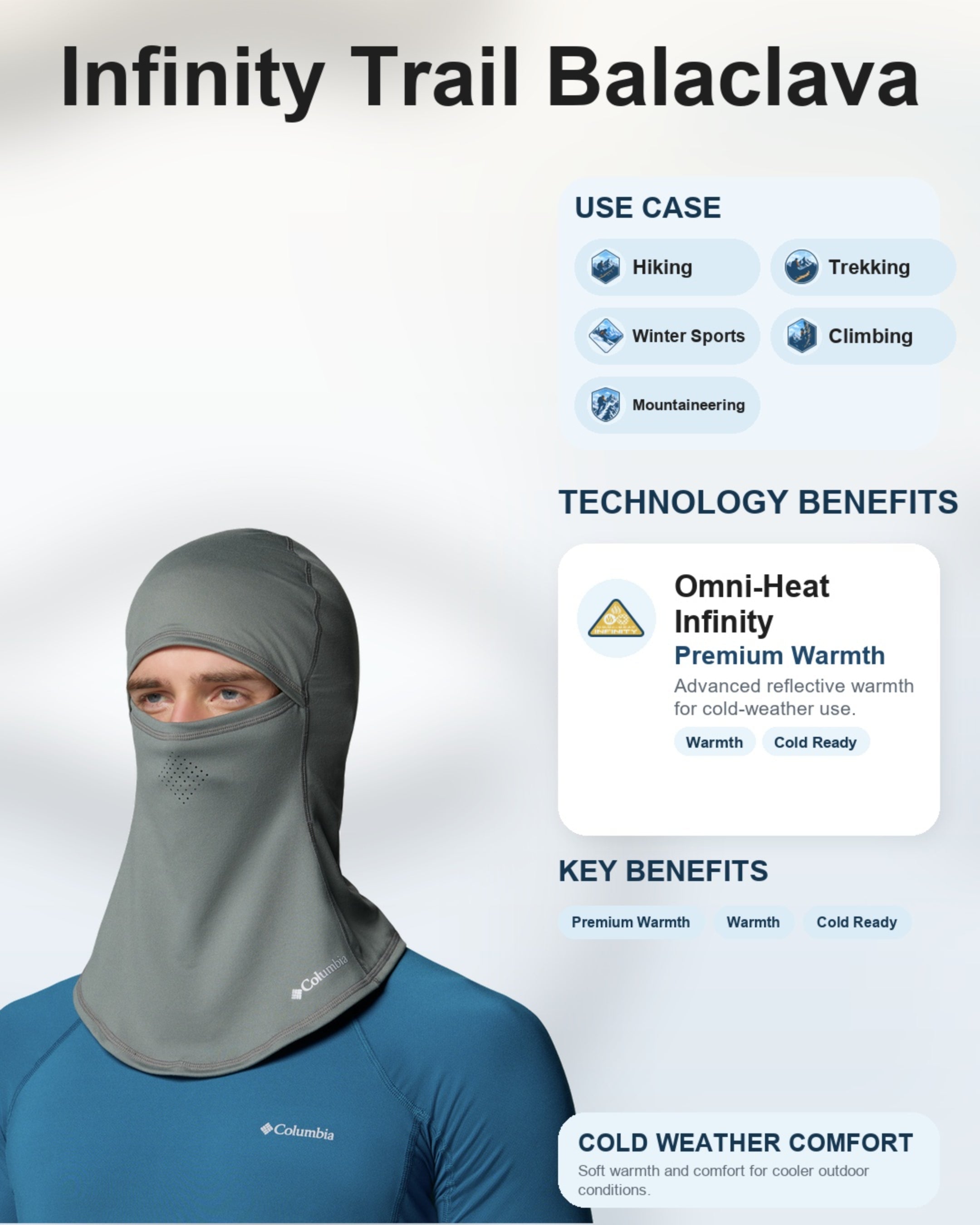 Columbia Unisex Green Omni-Heat Infinity Infinity Trail Balaclava