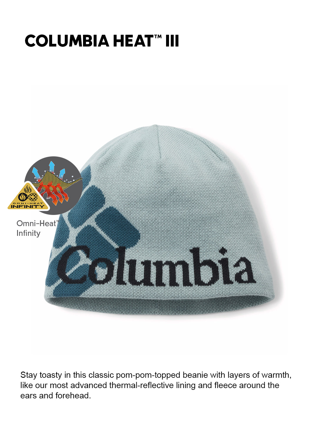 Columbia Unisex Blue Omni-Heat Inifnity Heat III Beanie