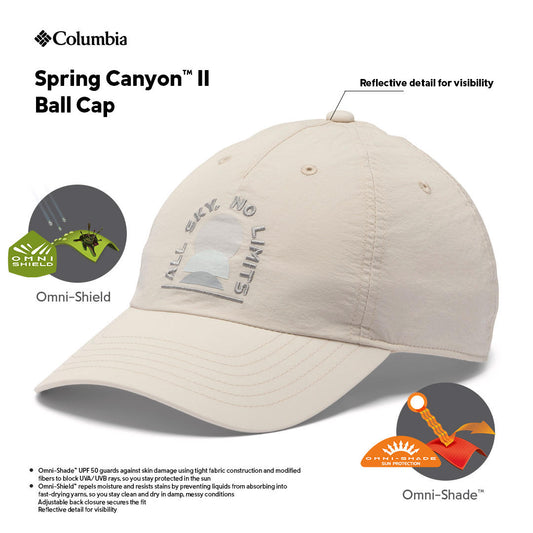 Columbia Unisex Beige Omni-Shield Spring Canyon II Ball Cap