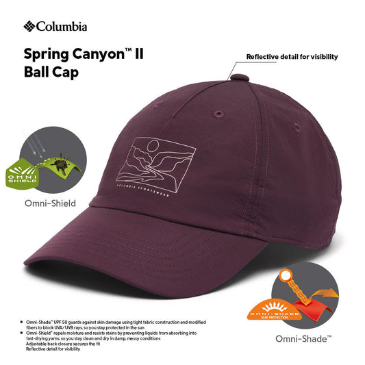Columbia Unisex Purple Omni-Shield Spring Canyon II Ball Cap