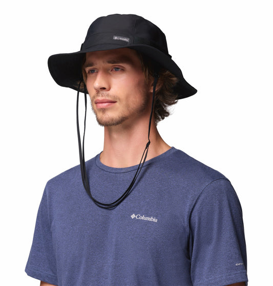 Columbia Unisex Black Omni-Freeze Packable Bucket Hat with Foldable Brim