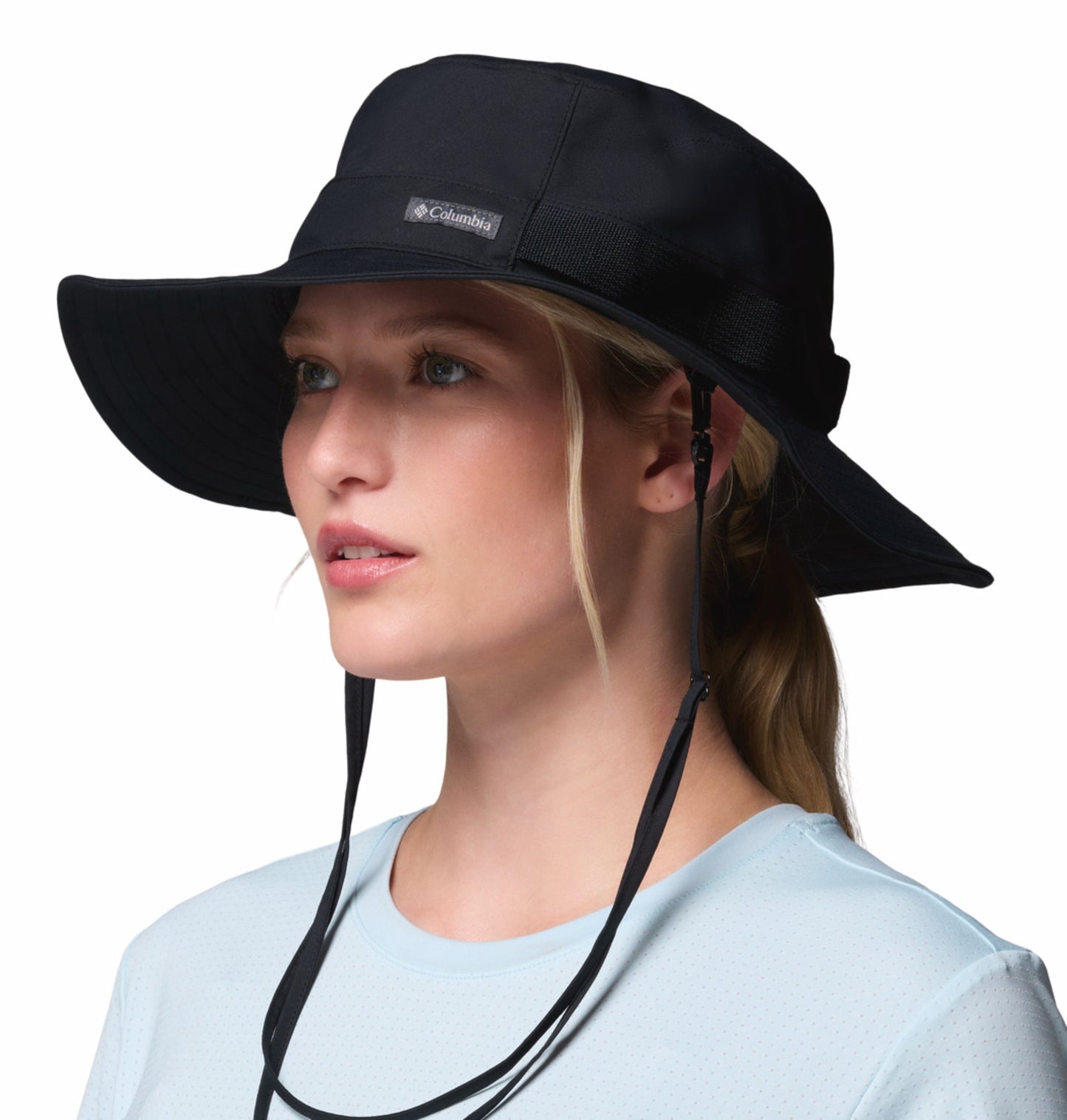 Columbia Unisex Black Omni-Freeze Packable Bucket Hat with Foldable Brim