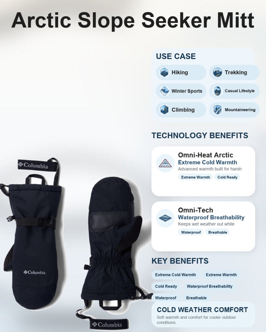 Columbia Unisex Black Omni-Heat Arctic Slope Seeker Mitt