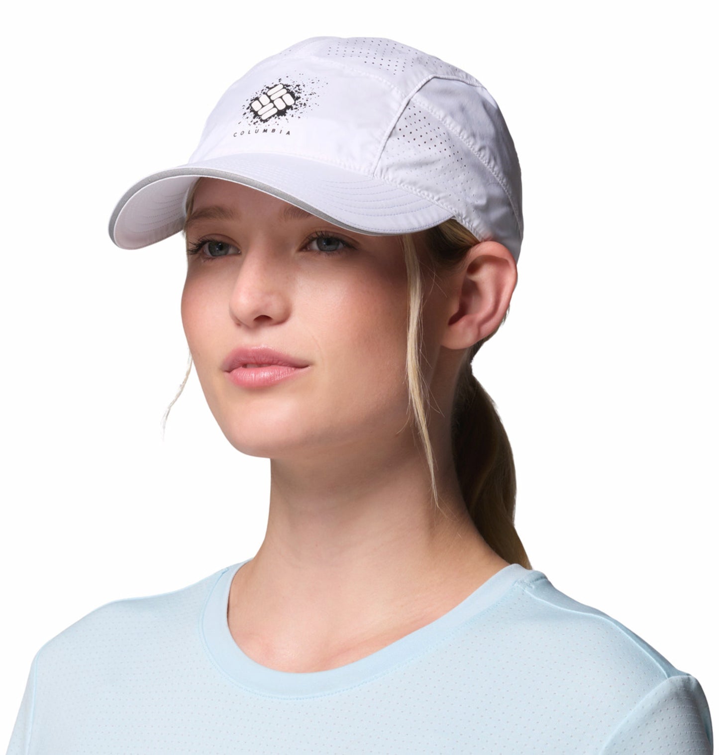 Columbia White Omni-Freeze Speed Trail Ball Cap for Active Outdoors