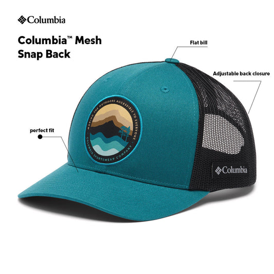 Columbia Unisex Teal Mesh Snap Back High Crown Cap
