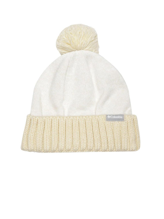 Columbia Unisex White Sweater Weather Pom Beanie