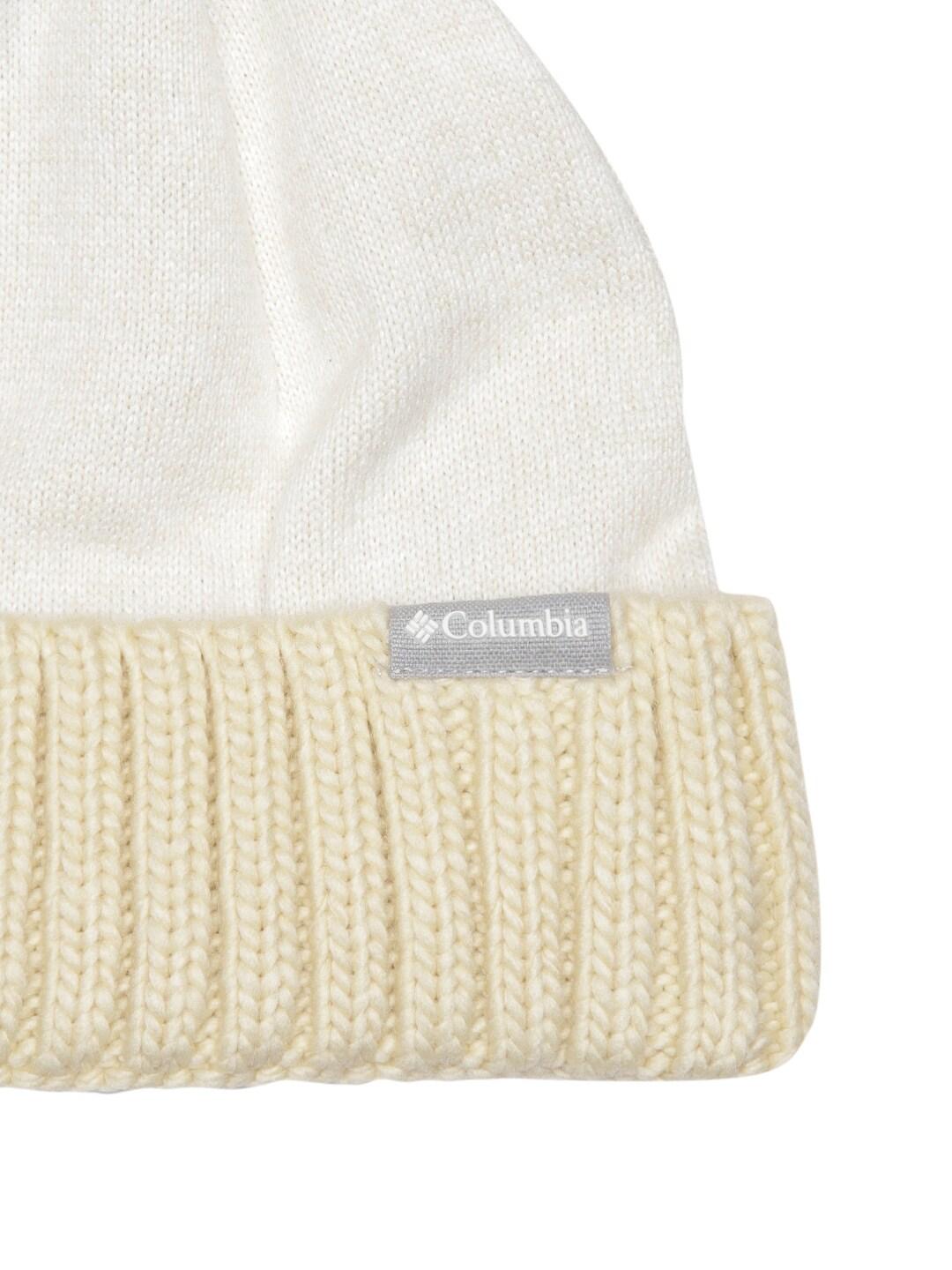 Columbia Unisex White Sweater Weather Pom Beanie