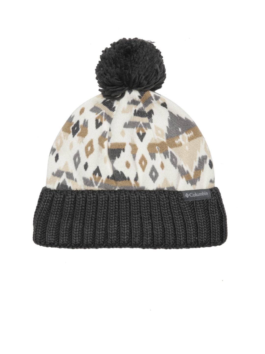 Columbia Unisex Beige Sweater Weather Pom Beanie