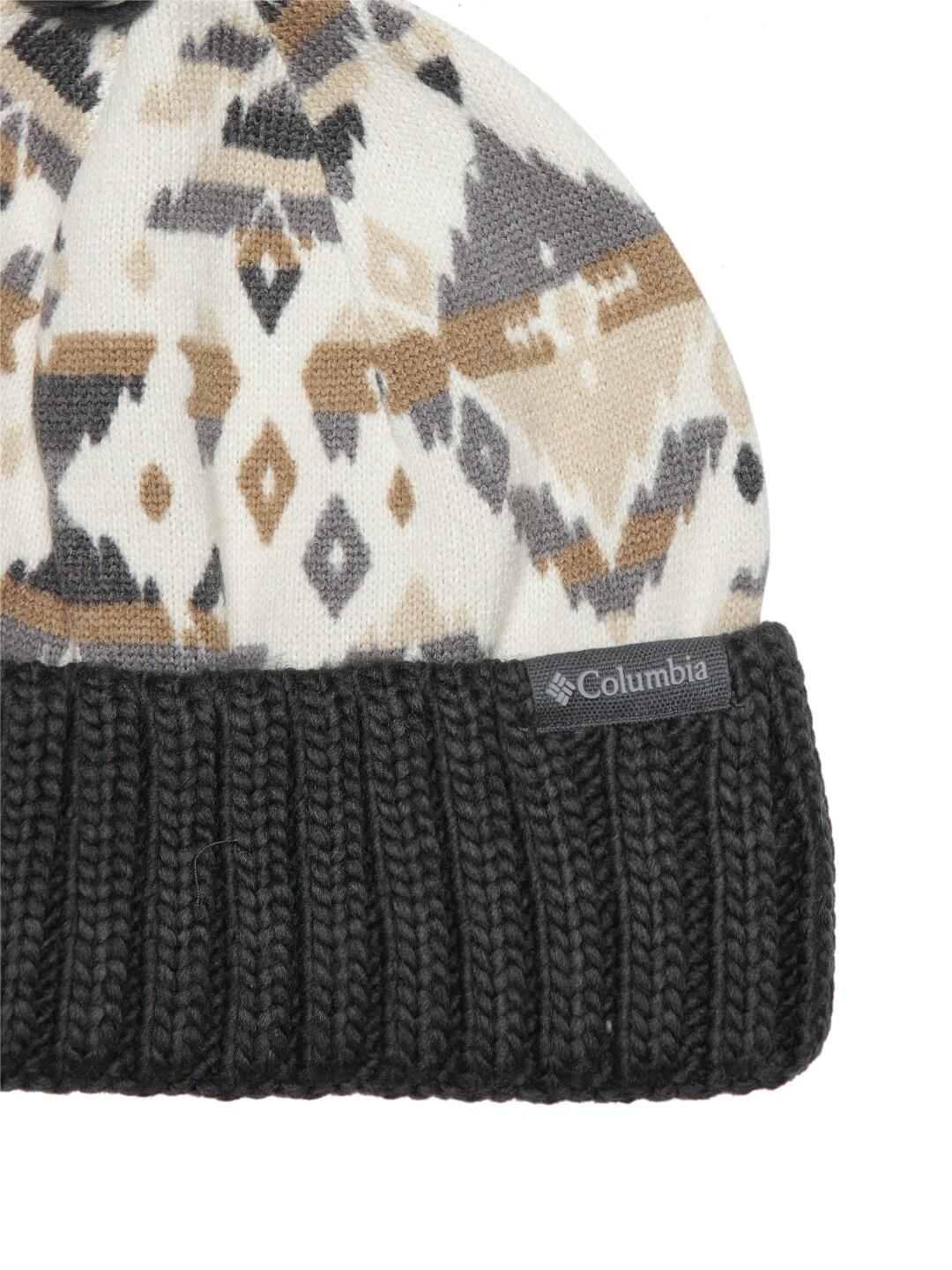 Columbia Unisex Beige Sweater Weather Pom Beanie