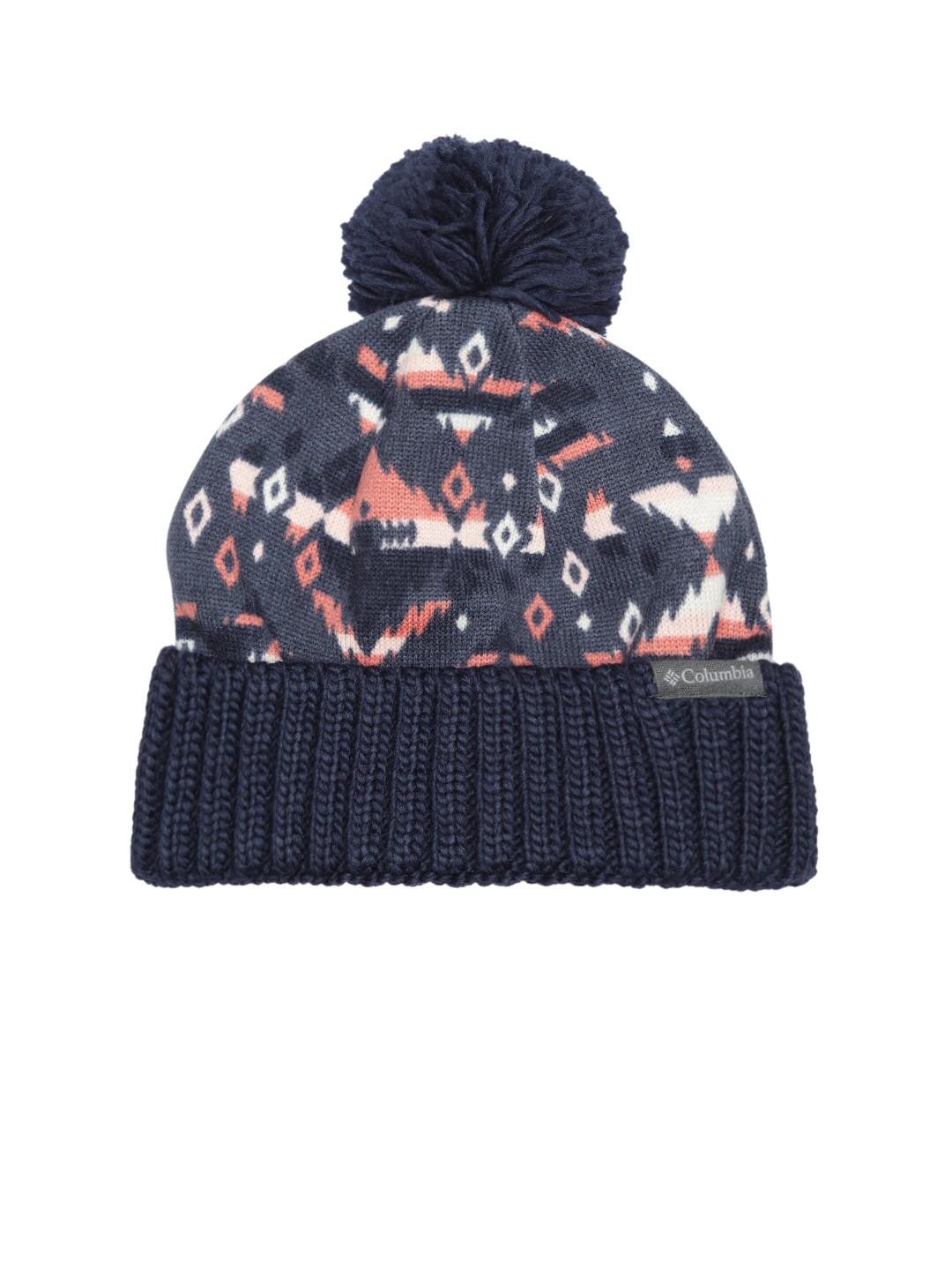 Columbia Unisex Blue Sweater Weather Pom Beanie
