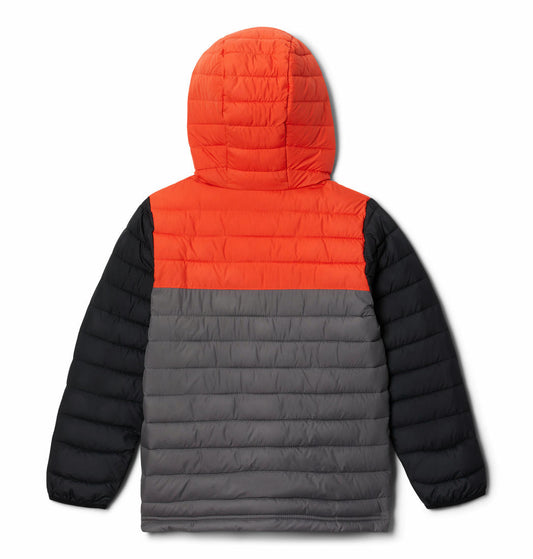 Columbia Kids Boys Grey Powder Lite Hooded Jacket
