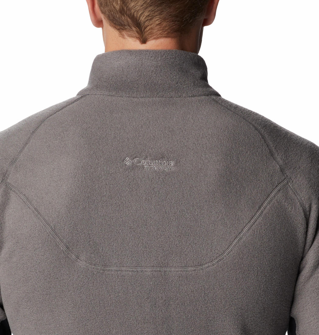 Columbia Men Grey Omni-Wick Titan Pass 2.0 II Fleece Jacket