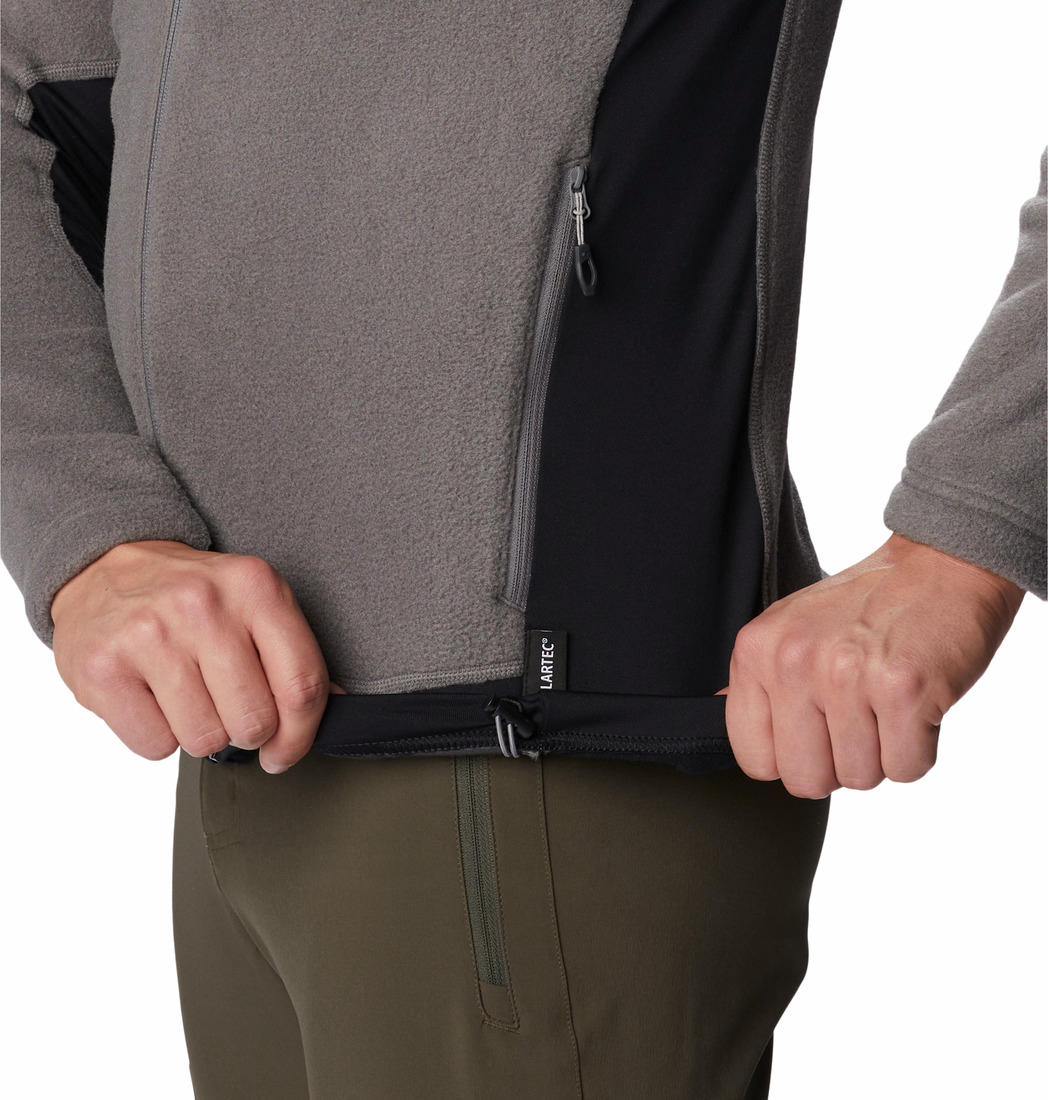 Columbia Men Grey Omni-Wick Titan Pass 2.0 II Fleece Jacket