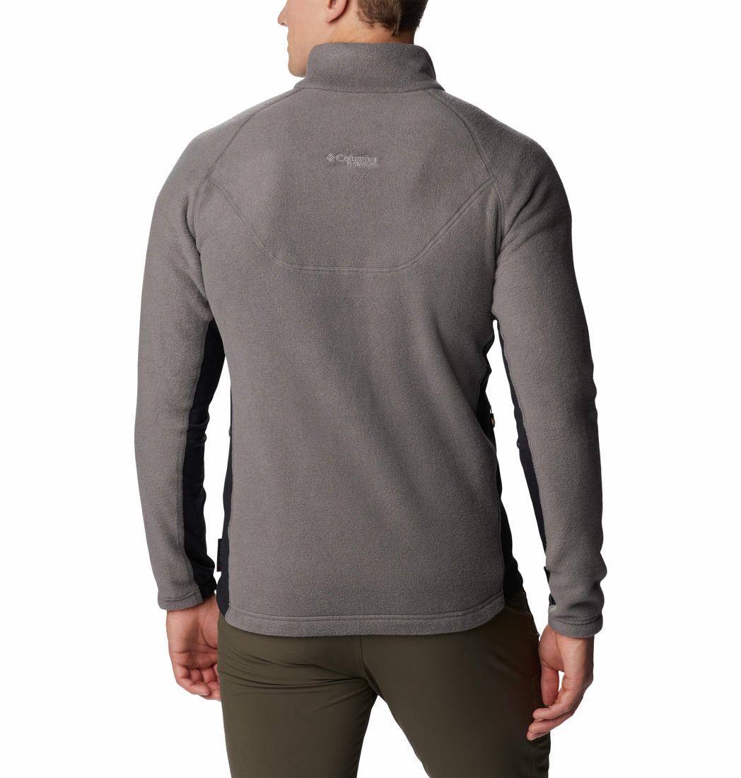 Columbia Men Grey Omni-Wick Titan Pass 2.0 II Fleece Jacket