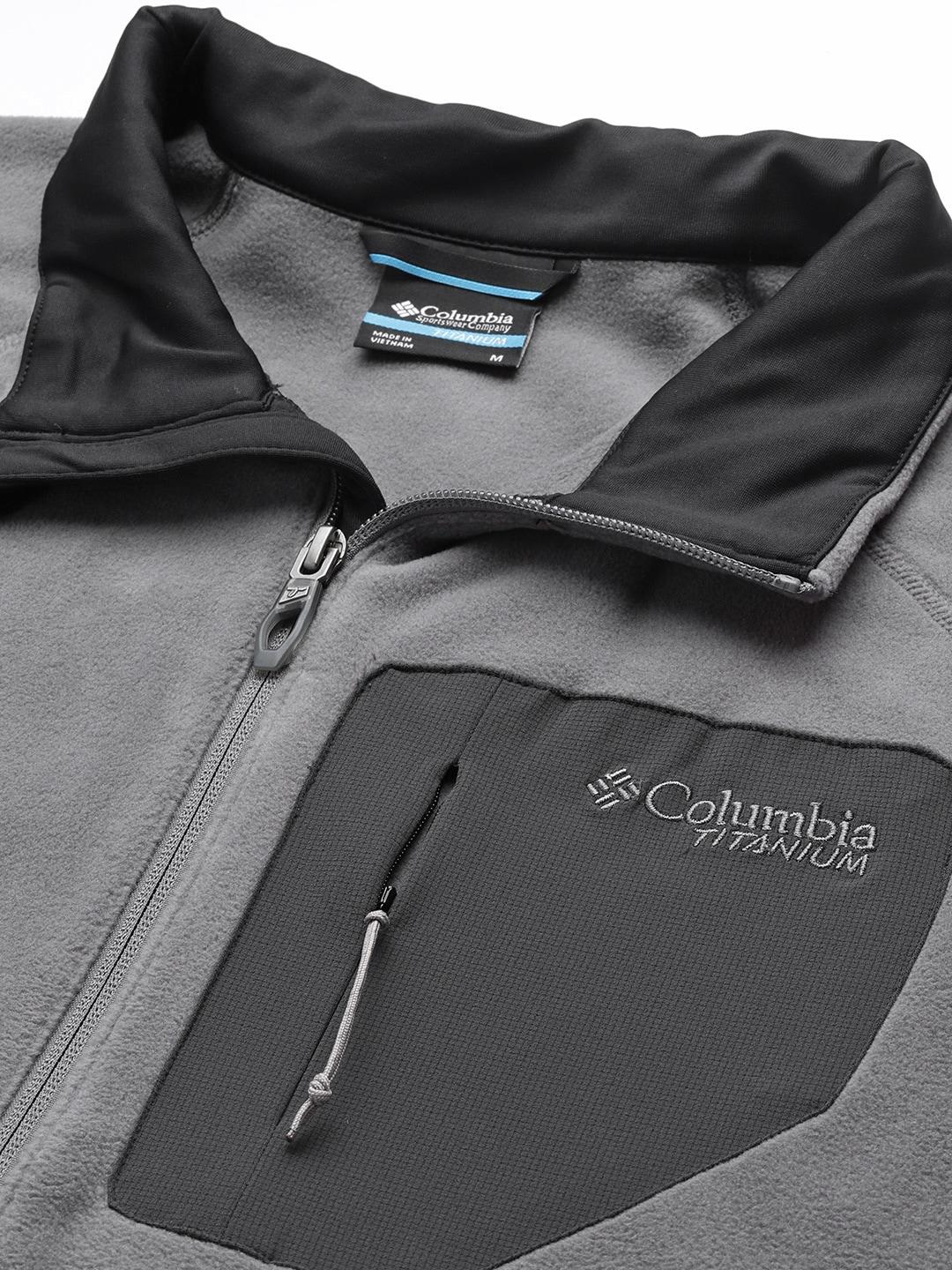 Columbia Men Grey Omni-Wick Titan Pass 2.0 II Fleece Jacket
