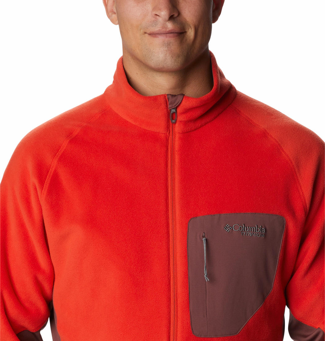 Columbia Men Orange Titan Pass 2.0 II Fleece Jacket