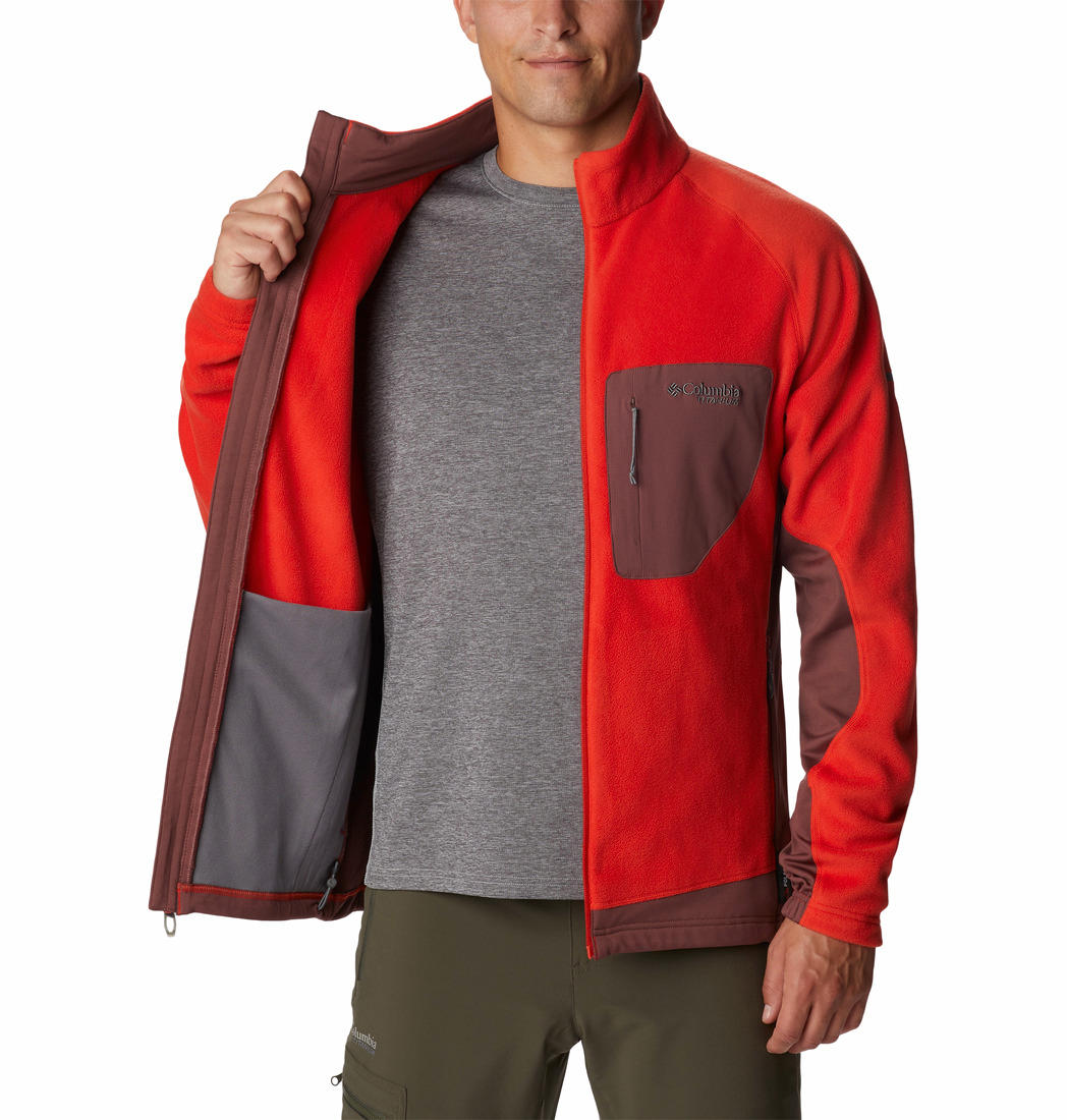 Columbia Men Orange Titan Pass 2.0 II Fleece Jacket